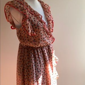 H&M ruffle polka dot dress